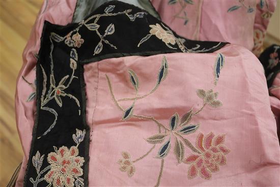 Two Chinese silk robes